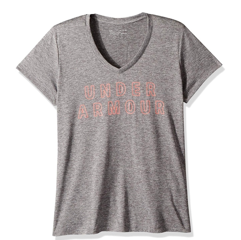 🎉 NWT Under Armour WomensTech Graphic Twist V Nec